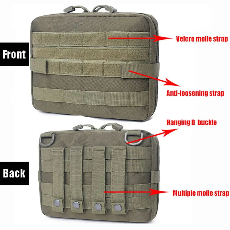 MOLLE Medical Utility Pouch - EMT Tactical Emergency Pack for Camping Hunting EDC Multi-Tool Gear Accessories