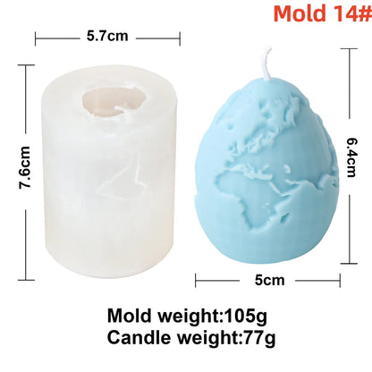 3D Easter Egg Scented Candle Silicone Mold – DIY Embossed Butterfly & Flower Egg Shape for Candle & Plaster Making, Easter Gift
