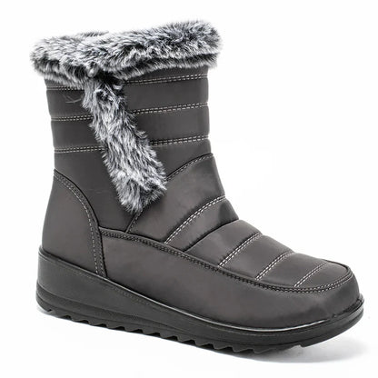 Women’s Snow Boots 2025 – Super Warm Winter Shoes with Low Heels and Fur, Stylish Botas Mujer Footwear