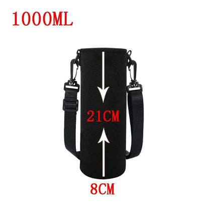 Portable Insulated Water Bottle Holder Bag - Neoprene Thermos Cup Pouch with Adjustable Strap 750ML/1000ML/1500ML