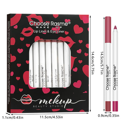 12-Color Waterproof Matte Lip Liner Pencil Set – Long-Lasting, Non-Stick, Sexy Lip Contour Makeup