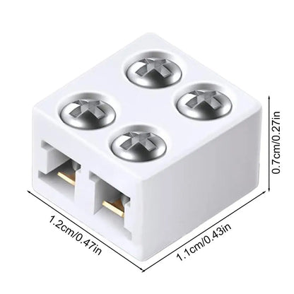 8mm Solderless LED Strip Connectors - Single Color Tape Light Fixed Clamps for Easy LED Installation