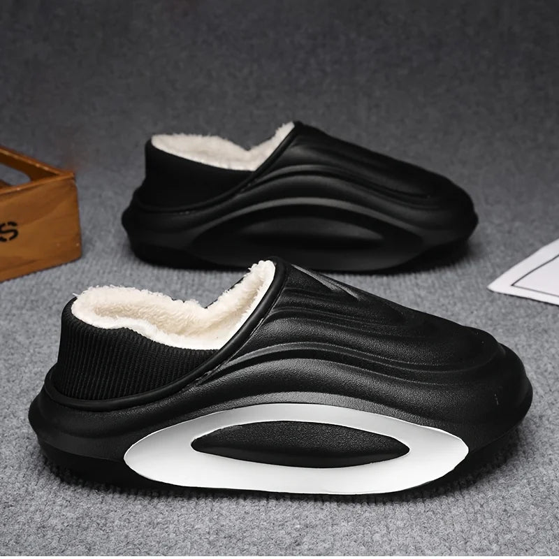 Winter Lined EVA Slippers - Thick Warm Slip Resistant Indoor Outdoor Home Shoes