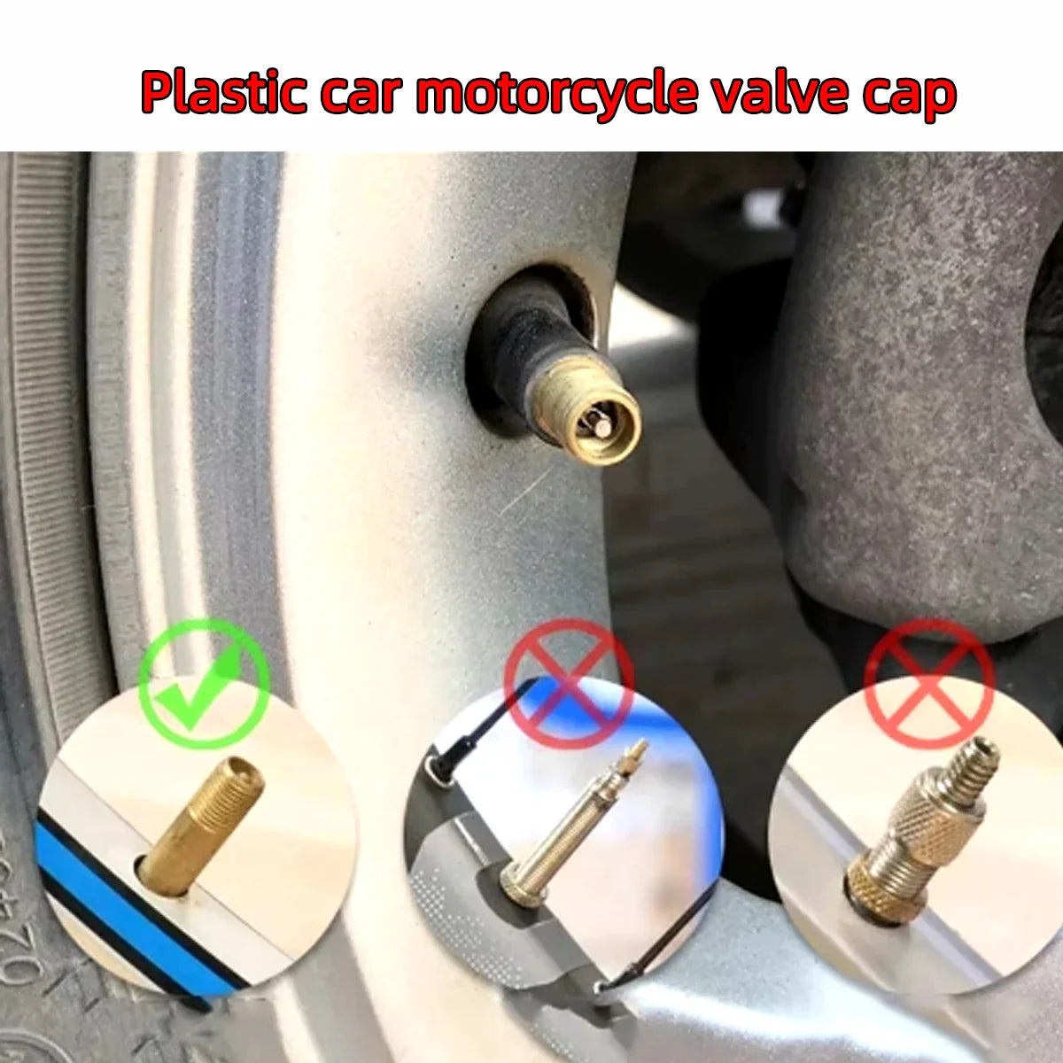 10/20/50/100PCS Universal Tire Valve Stem Caps – Dustproof Rim Covers for Motorcycle, Bicycle & Car