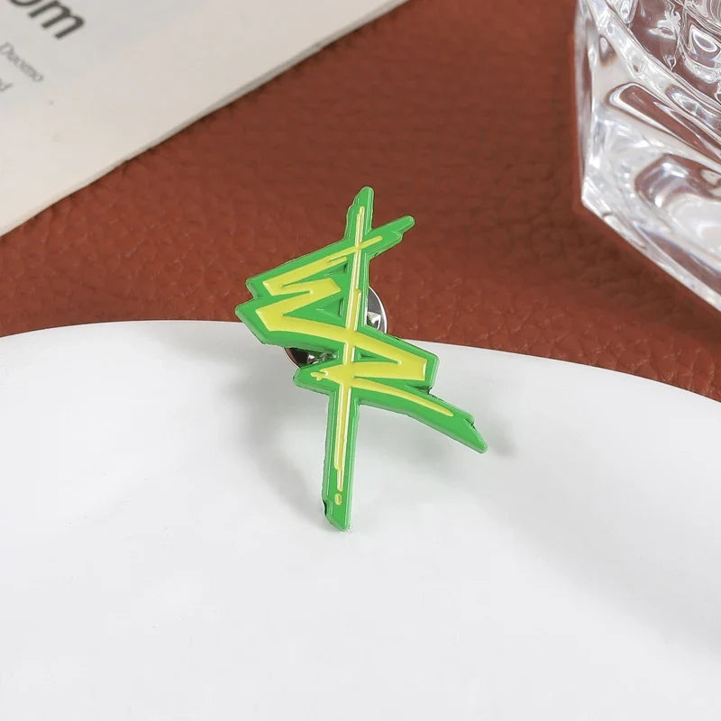 Edgerunners Logo Enamel Brooch - Punk Anime Cosplay Lapel Pin Badge