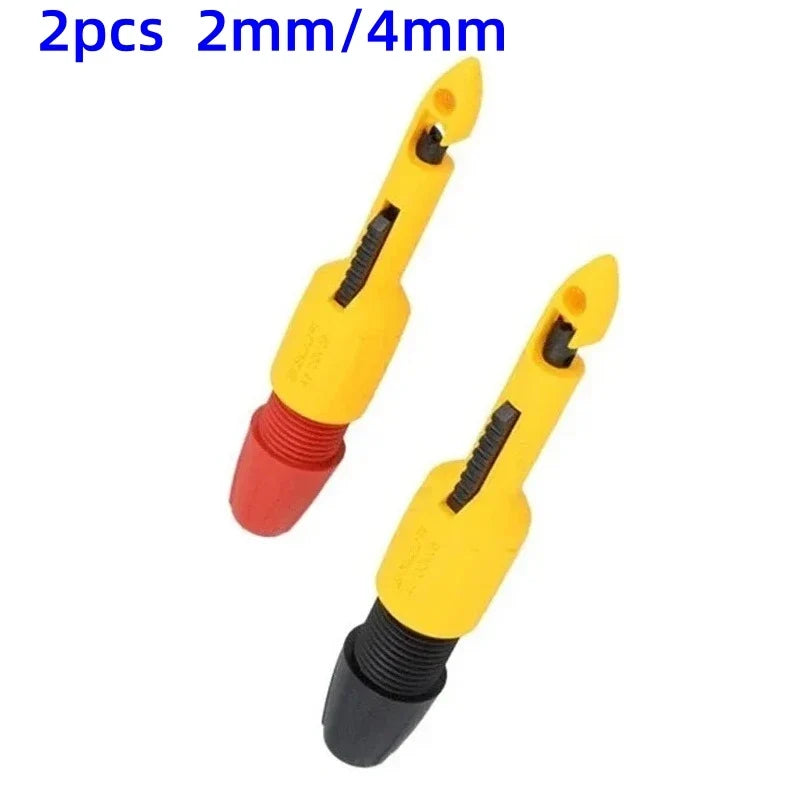 2PCS Insulation Wire Piercing Probes - 2mm/4mm Socket Test Hook Clips for Automotive Repair Testing