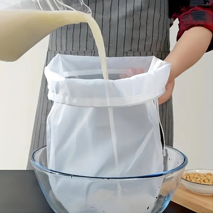 Reusable Kitchen Filter Mesh Bags — Food-Grade Soy Milk and Juice Strainer Bags for Home Brewing