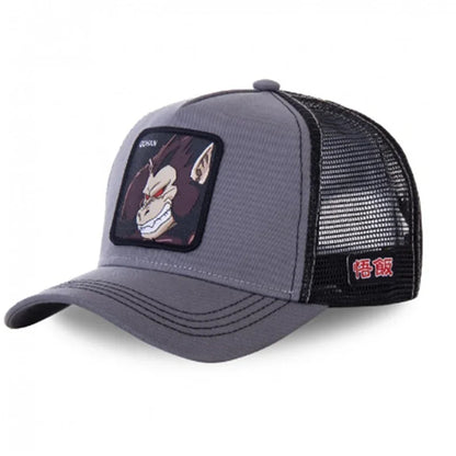 Dragon Ball Son Goku Cap - Embroidered Hip Hop Trucker Mesh Hat Adjustable Summer Travel Sun Visor for Men