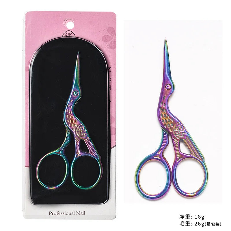 Stainless Steel Makeup Scissors - 9CM Compact Eyebrow Nose Hair & Nail Grooming Tool