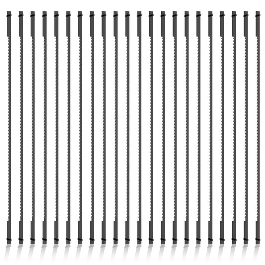 22Pcs Coping Saw Blades - 6-1/2 Inch 24TPI High Carbon Steel Replacement Blades for Wood, Plastic & Metal Cutting