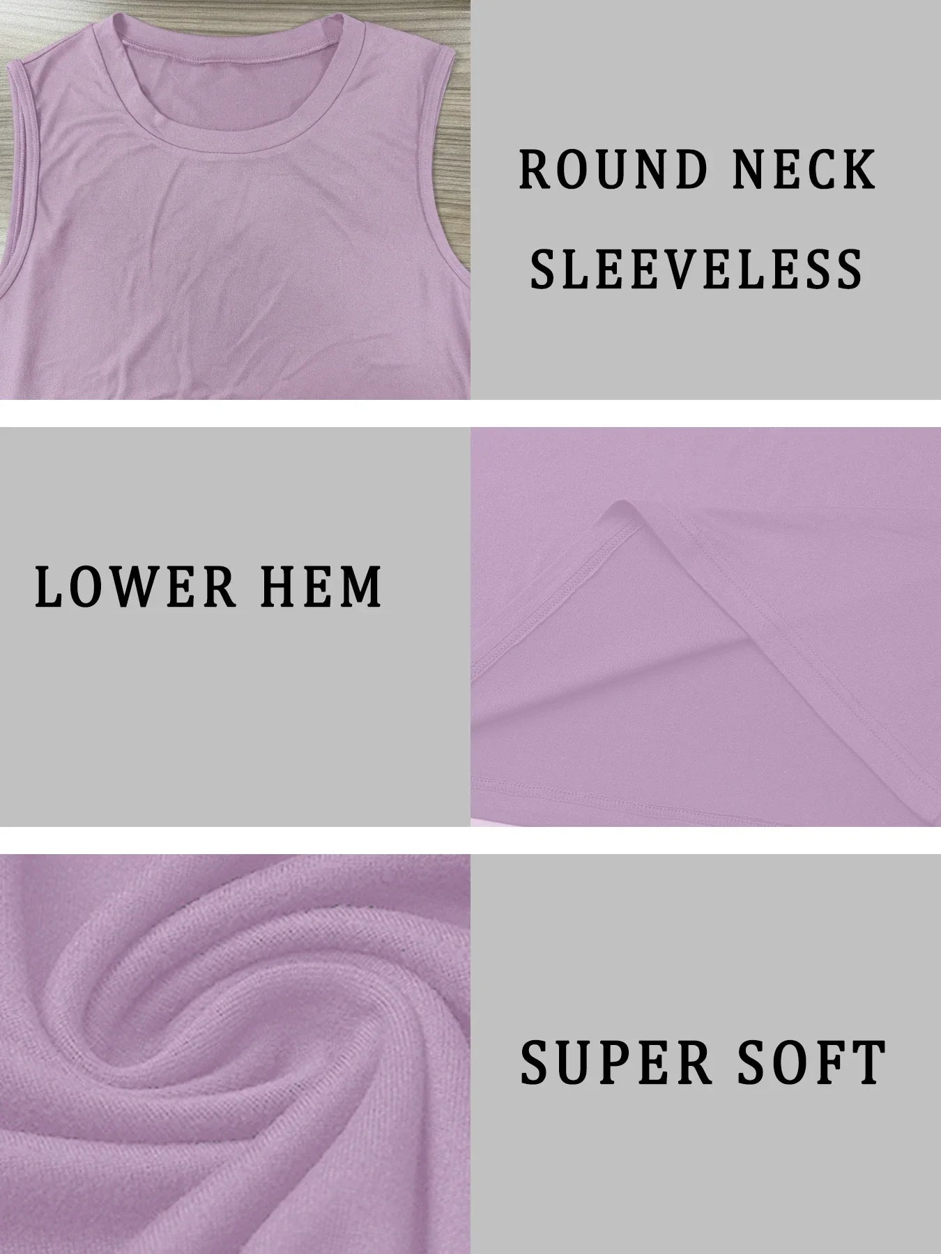 Women’s Summer Sleeveless Tank Top - Loose Fit Crewneck Casual Sports Yoga & Gym Activewear