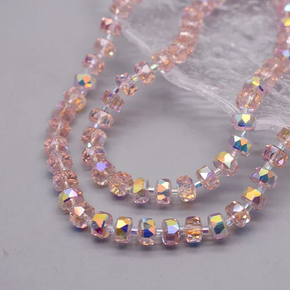 8mm Crystal Glass Beads Set - 30PCS Color Wheel Faceted Round Loose Beads for DIY Jewelry Making & Bracelets