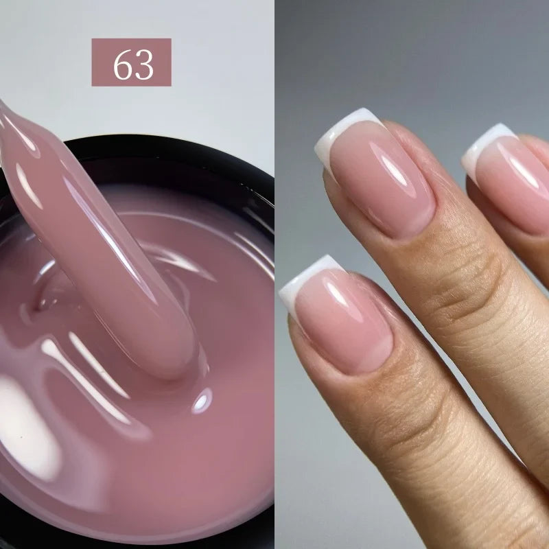 MSHARE 50ml Builder Nail Gel - HEMA & TPO Free Self-Leveling UV LED Gel for Nail Extensions and Sculpting