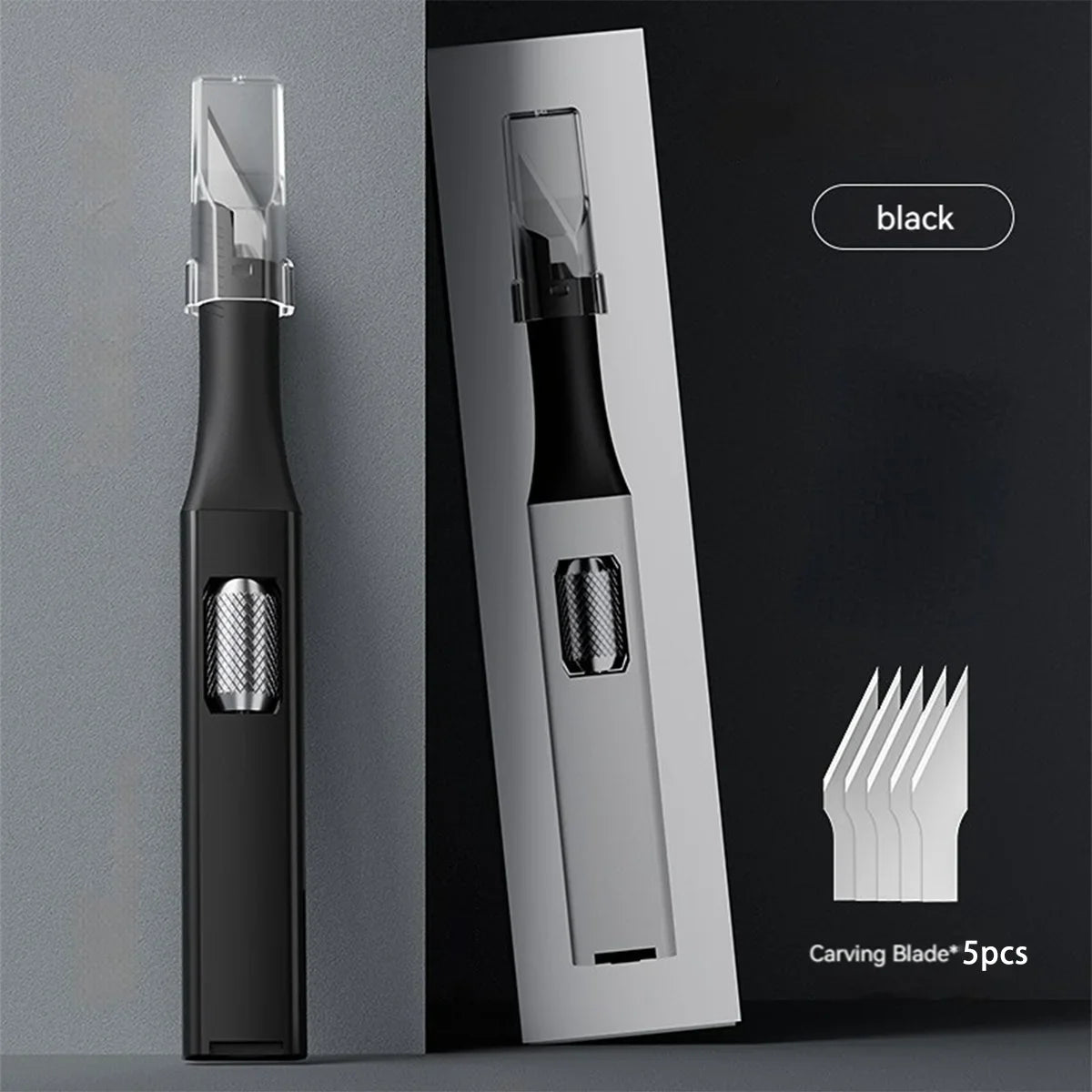 DIY Pen Carving Knife - 5 Interchangeable Horseshoe Art Blades Craft Cutting Tool