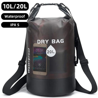 10L/20L Waterproof Dry Bag – Storage Pouch for Swimming, Trekking, Rafting, Boating & Kayaking (Backpack XD117Y)