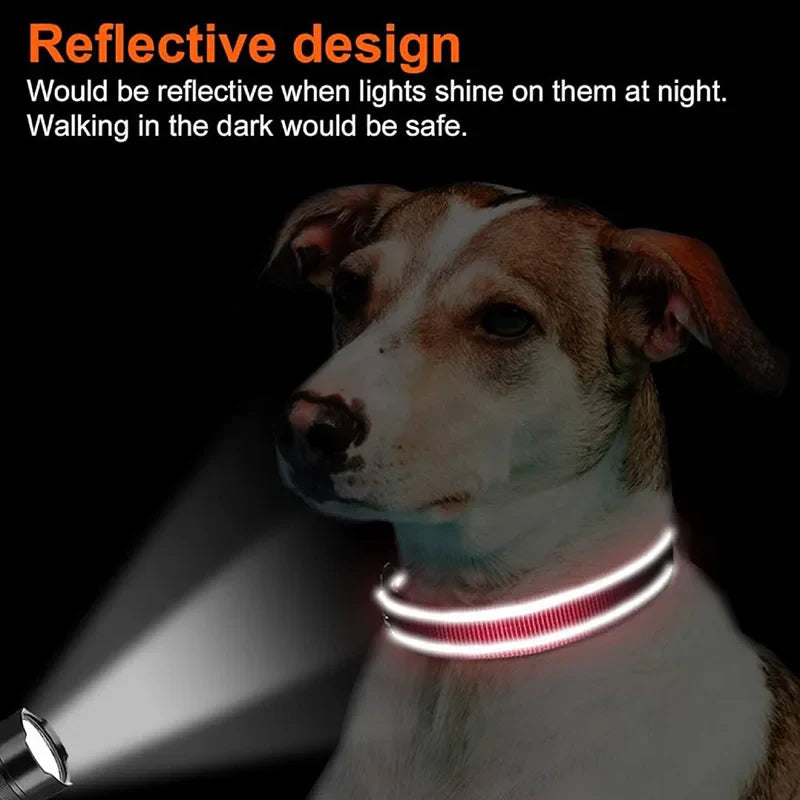 Reflective Adjustable Dog Collar for Medium & Large Dogs – Soft Neoprene Padded Durable Nylon Safety Pet Collar