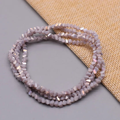 Yanqi Triangle Crystal Beads - 38 Colors 4mm Loose Glass Beads for DIY Jewelry Making Earrings Necklace Crafts