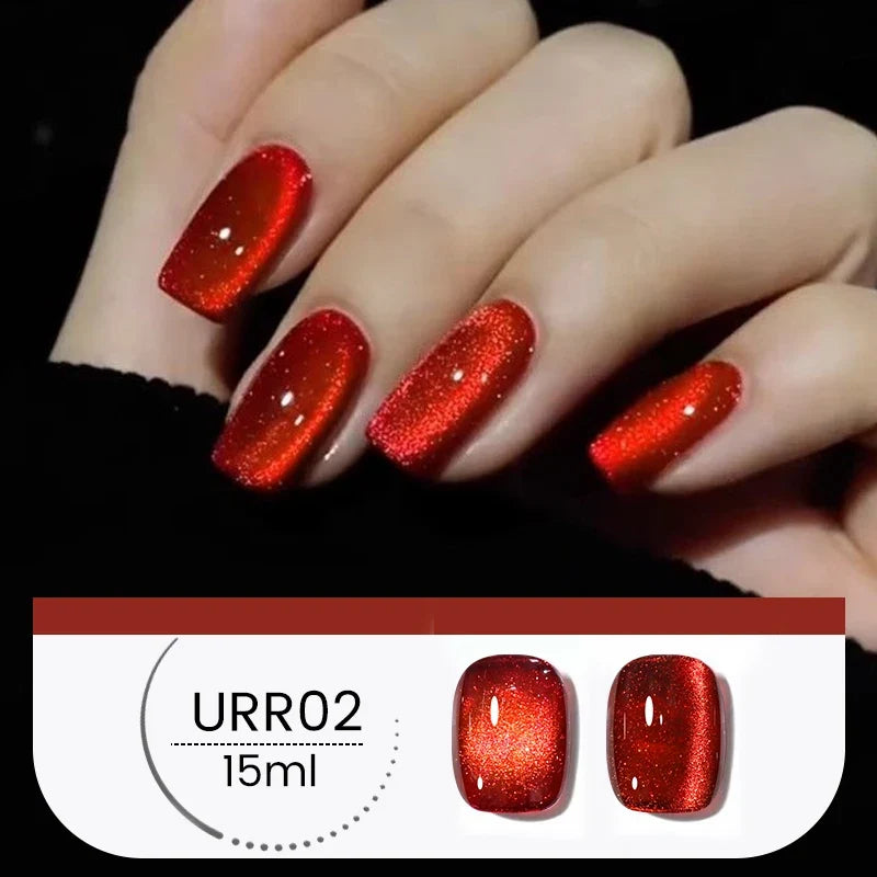 UR SUGAR Jelly Pink Cat Magnetic Gel Nail Polish 15ml - Glitter Ice Effect Soak Off UV LED Semi-Permanent Manicure Gel