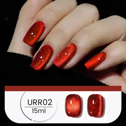 UR SUGAR Jelly Pink Cat Magnetic Gel Nail Polish 15ml - Glitter Ice Effect Soak Off UV LED Semi-Permanent Manicure Gel