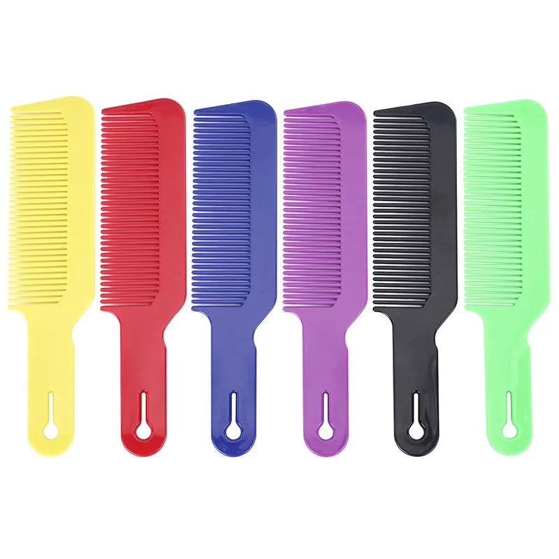 Portable Hairdressing Comb – Wide Tooth Flat Top Clipper Comb for Oil Head Styling & Heat-Resistant Use