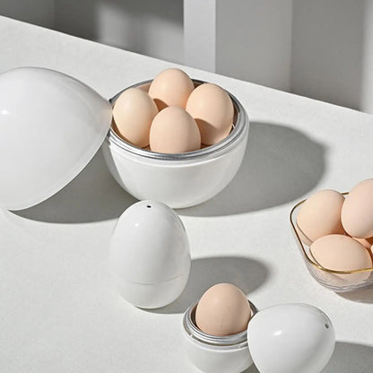 Microwave Egg Cooker - Boiled Egg Steamer with Lid for Quick Hard & Soft Boiled Eggs Kitchen Cooking Gadget