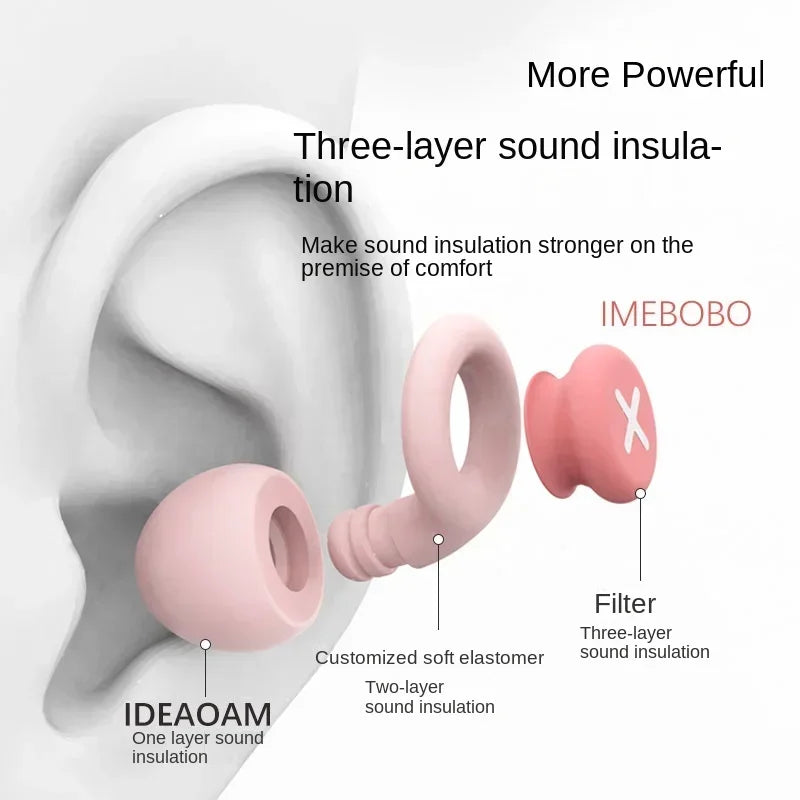 New Silicone Earplugs for Sleep – Soft Noise Cancelling, Soundproof Foam with Slow Rebound Protection