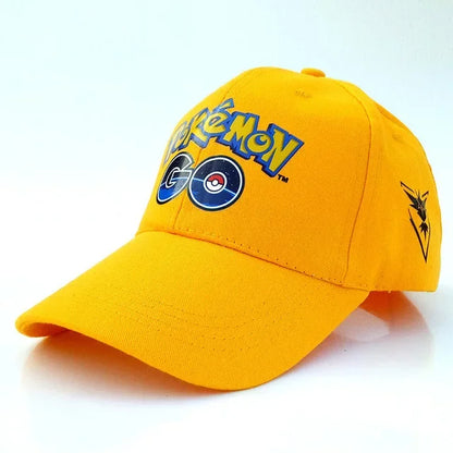 Pikachu Anime Baseball Cap - Adjustable Cartoon Cosplay Hat for Men, Women & Kids Sports Hip Hop Style Gift
