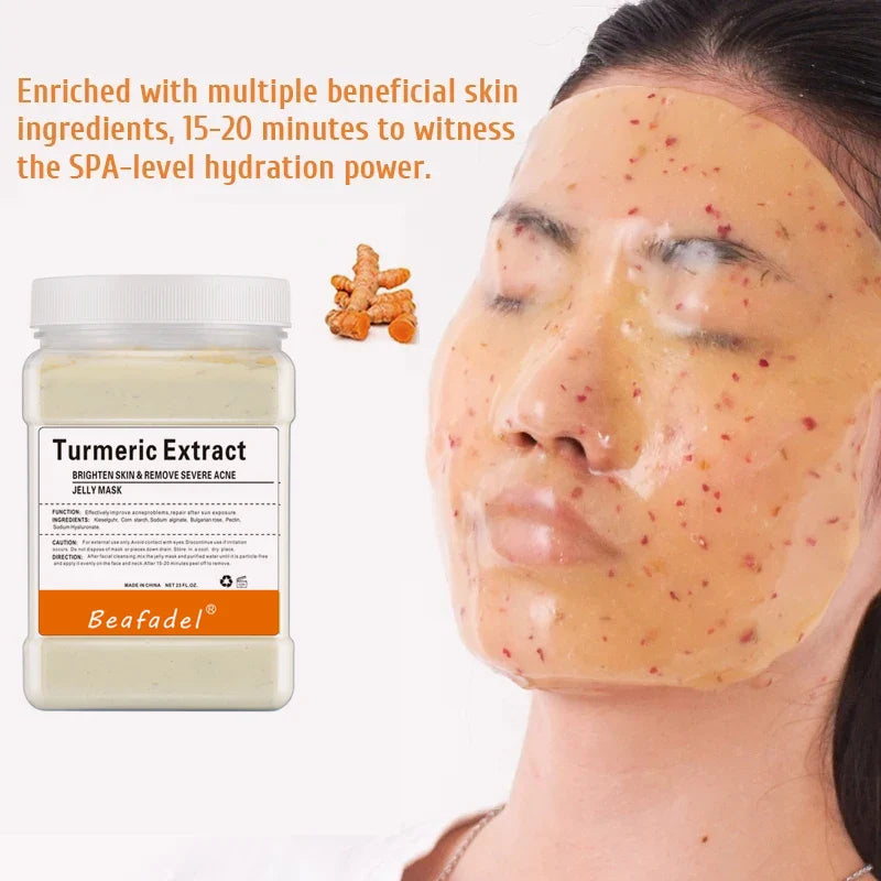 650g Rose Jelly Peel-Off Facial Mask Powder – Collagen Hydroplastic Crystal Skin Care Mask for Face Treatment