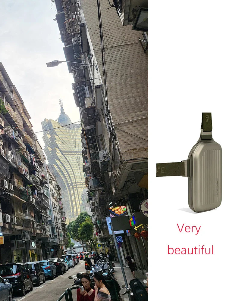 2025 RMWA Light Luxury Single-Shoulder Crossbody Bag — Vertical Aluminum-Magnesium Alloy Travel Bag, Silver Stylish Luggage