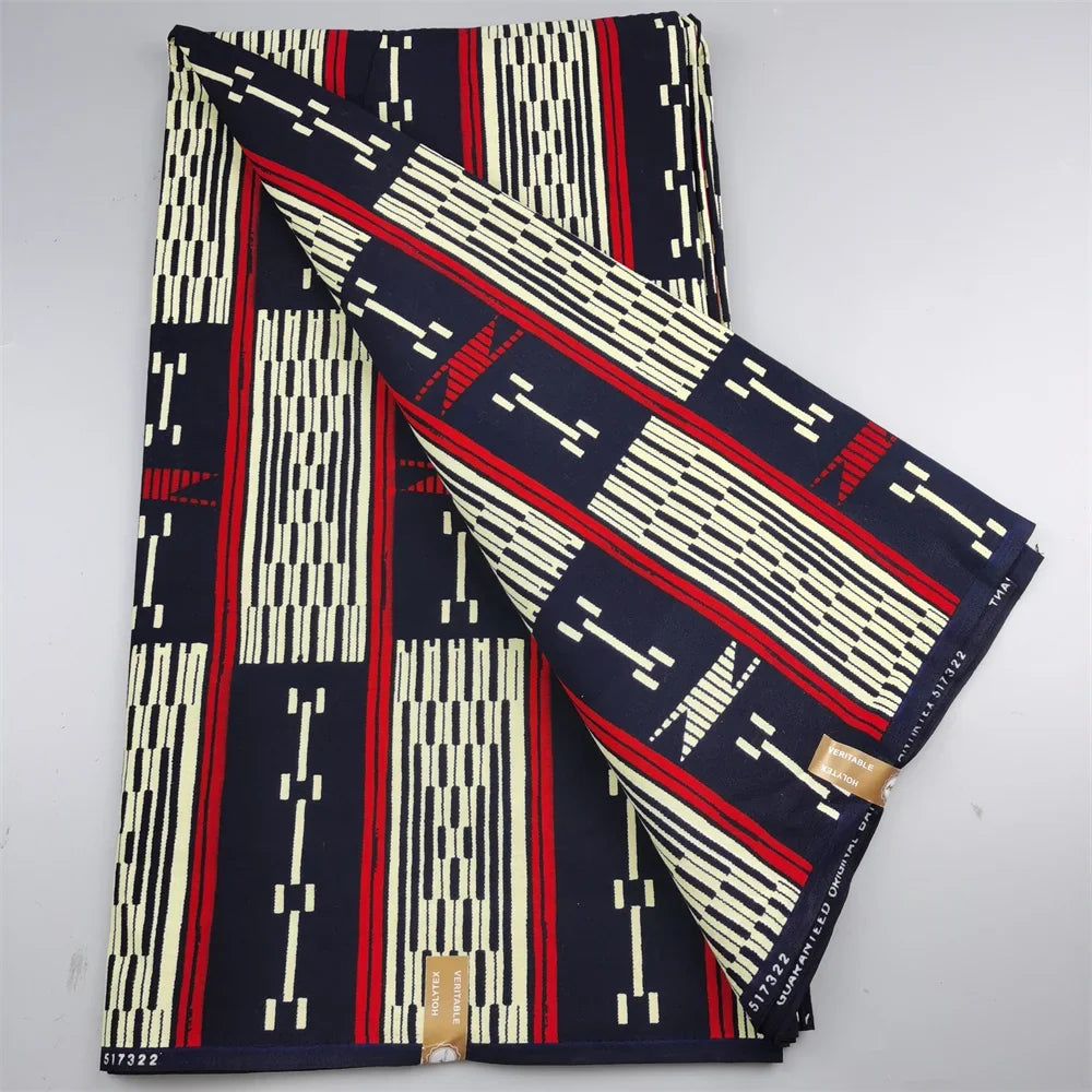 African Ankara Wax Print Fabric - 100% Cotton Nigerian Designer Pagne for Sewing, Party Dresses & DIY Patchwork