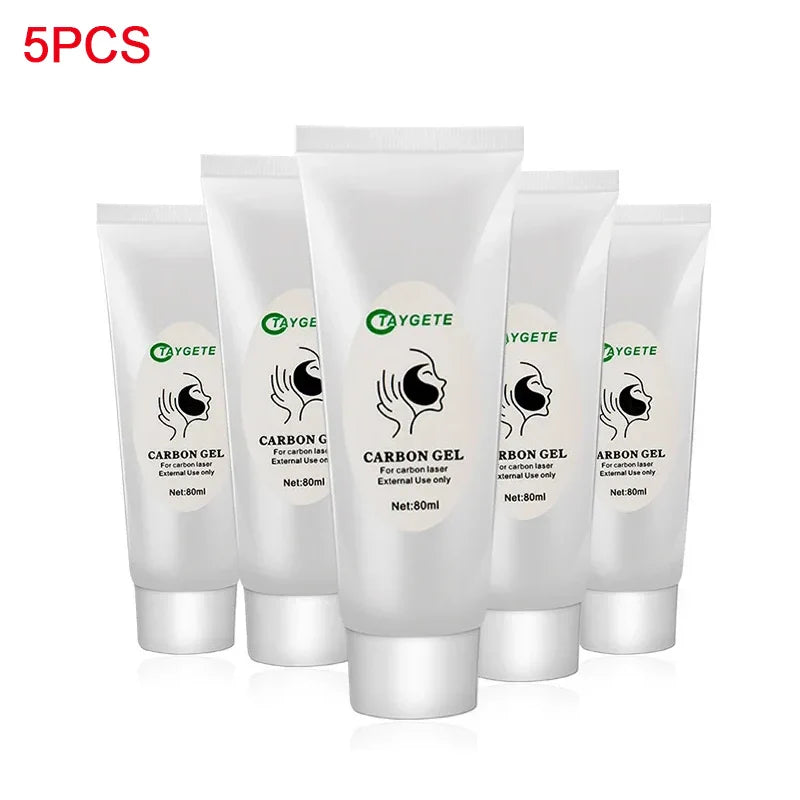 2/5Pcs Black Gel Carbon Mask for ND YAG Laser – Skin Whitening, Deep Cleansing & Facial Rejuvenation Cream