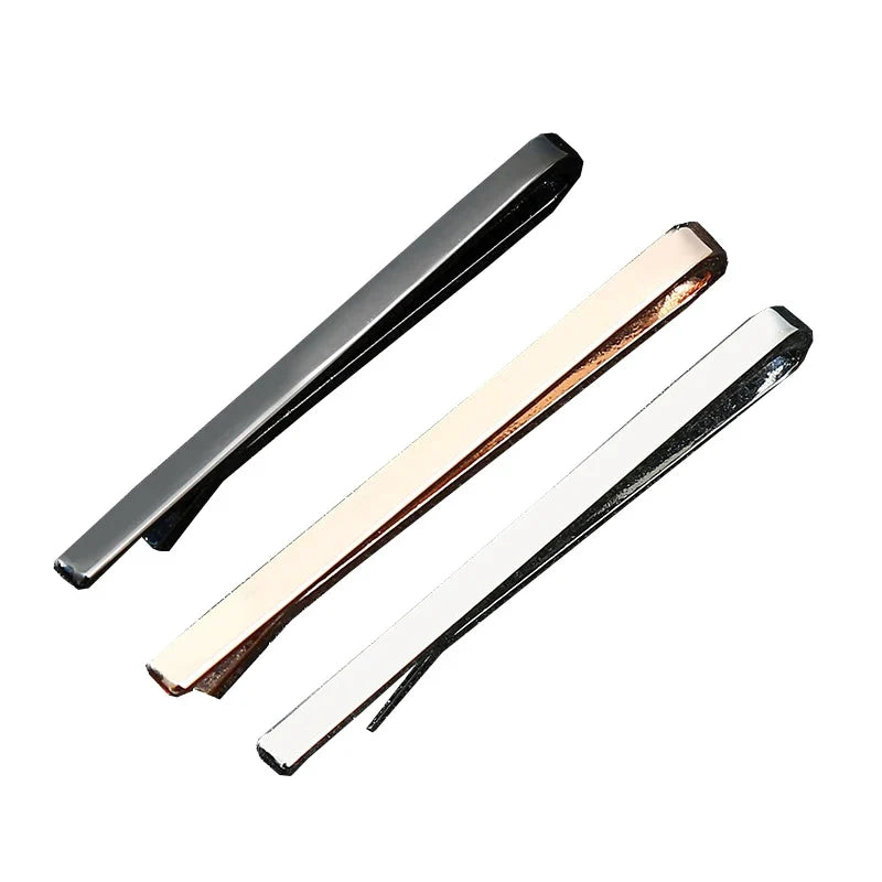 Men’s Fashion Tie Clip Pin - Metal Necktie Bar for Business, Wedding & Party Suit Accessories Gift