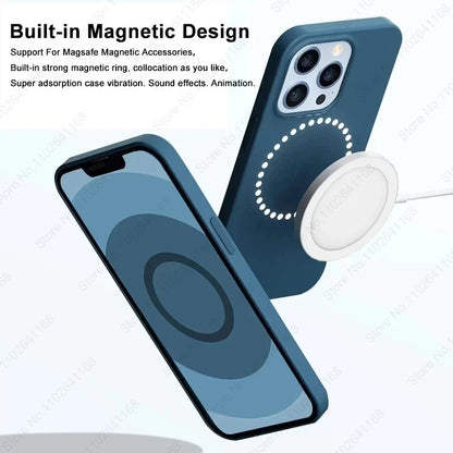 iPhone MagSafe Leather Case - Original Animated Cover for iPhone 13/14/15/16 Pro Max with Magnetic Wireless Charging Support