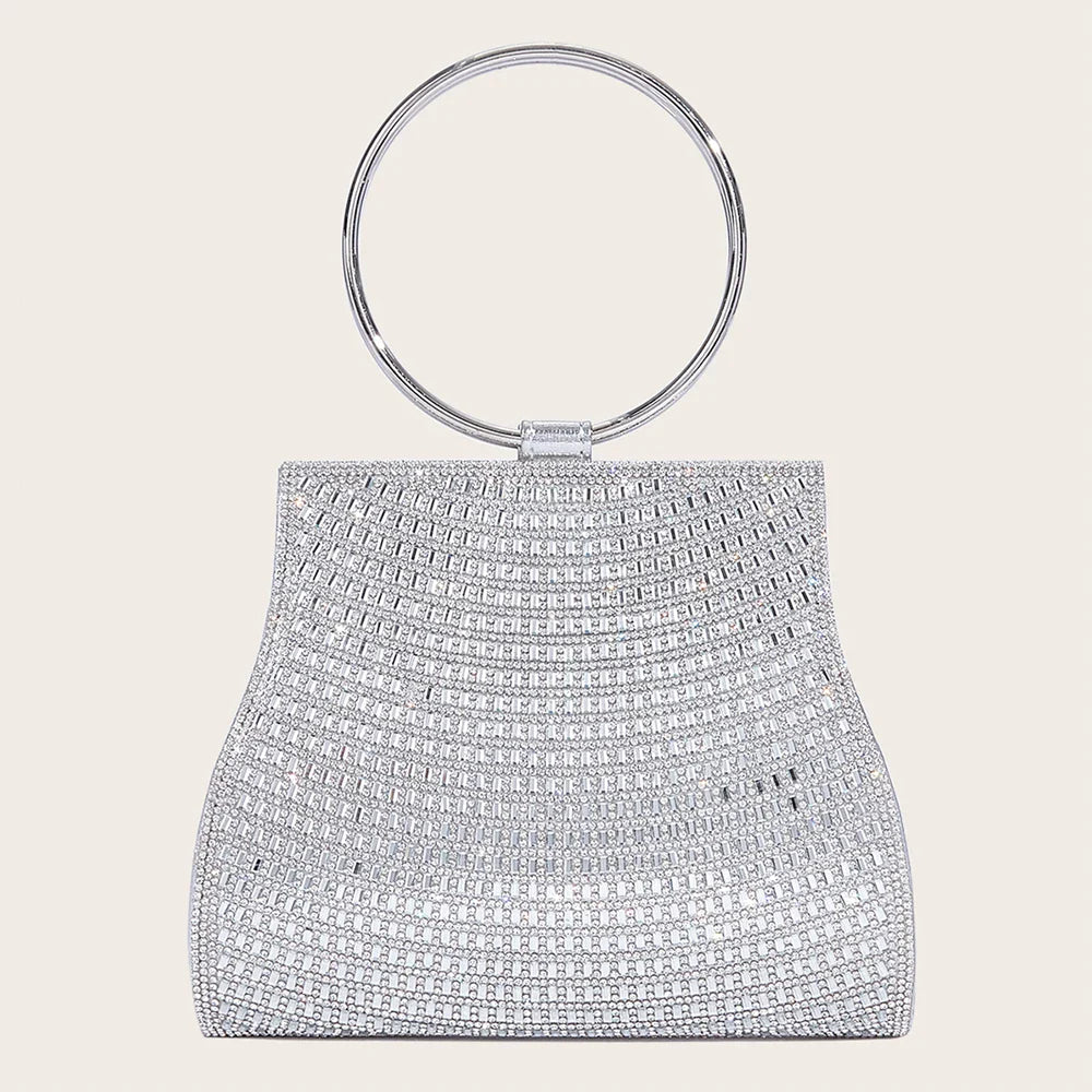 Women’s Rhinestone Diamond Evening Bag – Bridal Clutch Purse for Party, Wedding & Special Occasions