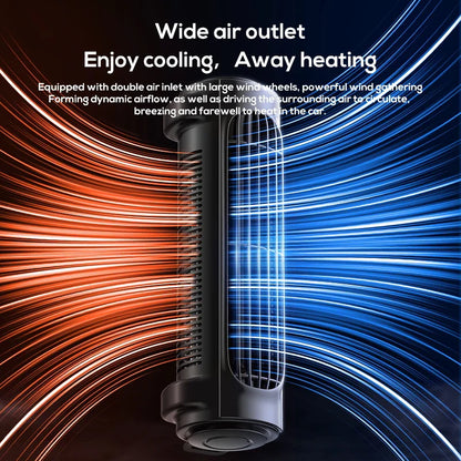 Vissko Portable Car Seat Fan – USB-Powered Headrest Cooling Air Fan with Adjustable Strap for Front & Rear Seats