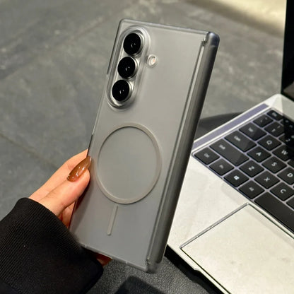 Samsung Galaxy Z Fold 4/5/6/7 Magnetic Matte Case - Ultra Thin Transparent Hinged Shockproof Cover