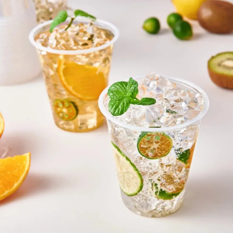 50/100PCS Disposable Clear Plastic Cups — Party, Picnic, Wedding & Camping Drinking Cups