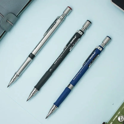 Mechanical Pencil Set 2.0mm – Automatic Pencil with 2B Black & Colored Lead Refills for Writing, Sketching, & Art Drawing