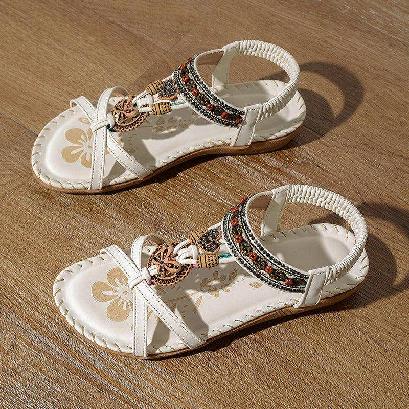 Women’s Summer Casual Sandals - Comfortable Walking Beach Shoes Outdoor Party Footwear for Ladies