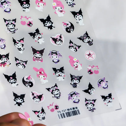 Cute Snoopy 5D Nail Stickers – Cartoon Anime Nail Art Decoration