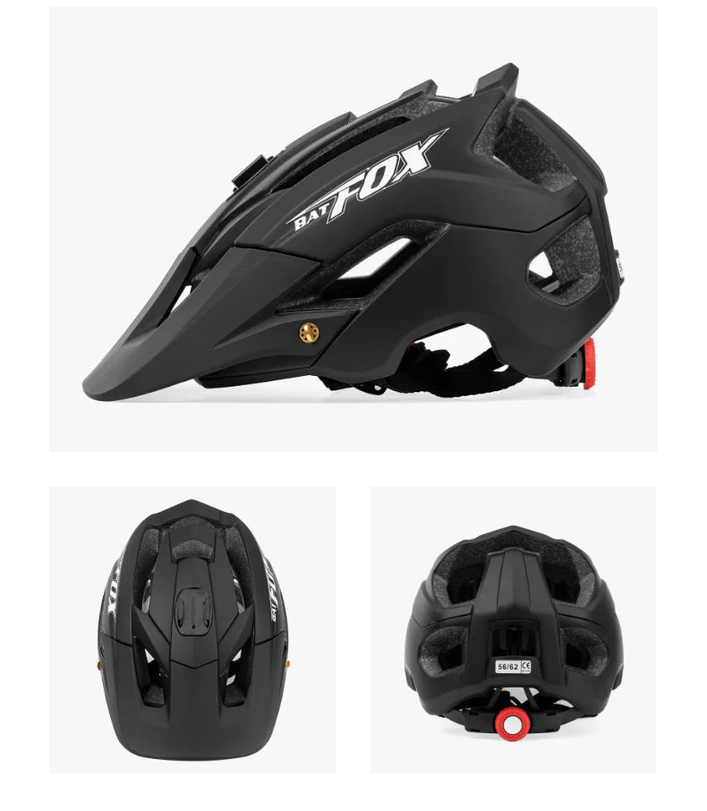 BATFOX Ultralight Bike Helmet – Molded Mountain & Road Helmet for Men, DH AM Cycling Equipment, Casco Ciclismo Bicicleta