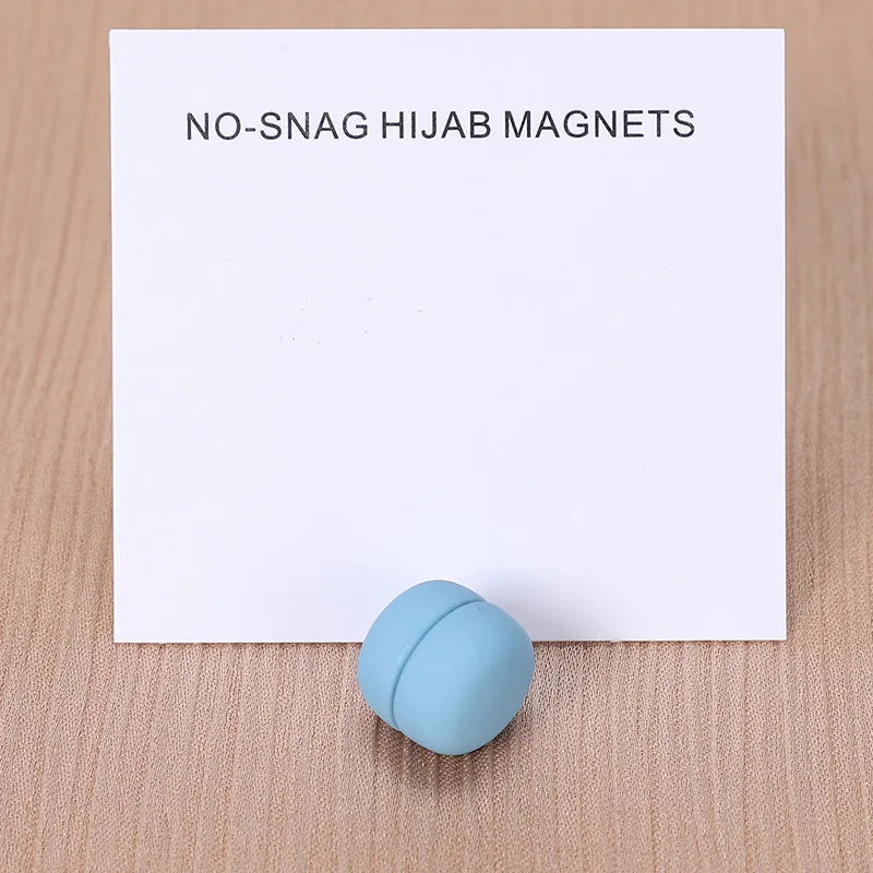 WLP Magnetic Hijab Clips - Solid Color Round Strong Magnet Pins for Silk Scarves Shawls Turban Accessories
