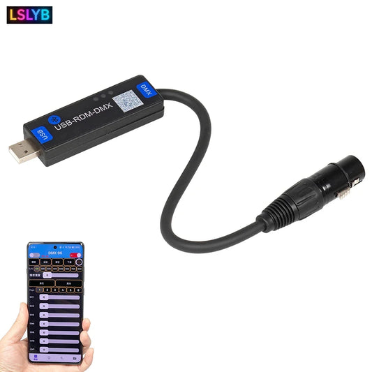 USB-RMD-DMX Wireless DMX Controller - Bluetooth Stage Light App Controller for Android Mobile Devices