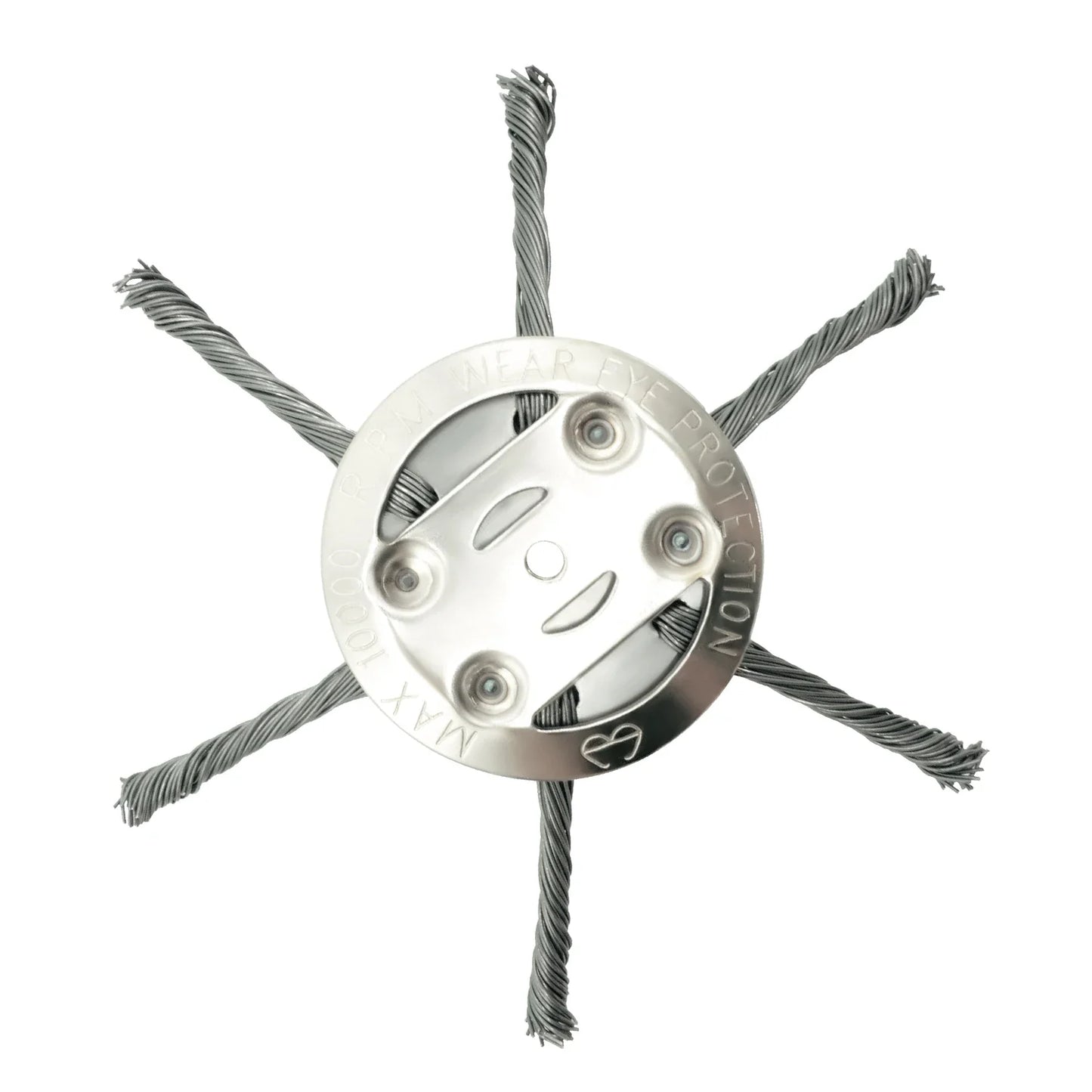 LUSQI Steel Wire Wheel Grass Trimmer Head – 6/8/9 Inch Universal Brush Cutter Attachment for Weed, Moss & Rust Removal for Straight Shaft Trimmers