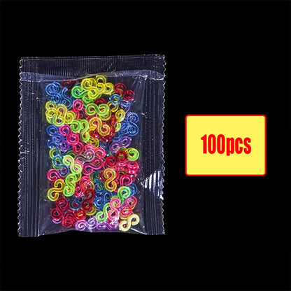 600pcs Fluorescent Glow Bracelet Kit - DIY Rubber Loom Bands for Kids Party Crafts, Wrist & Necklace Making Supplies