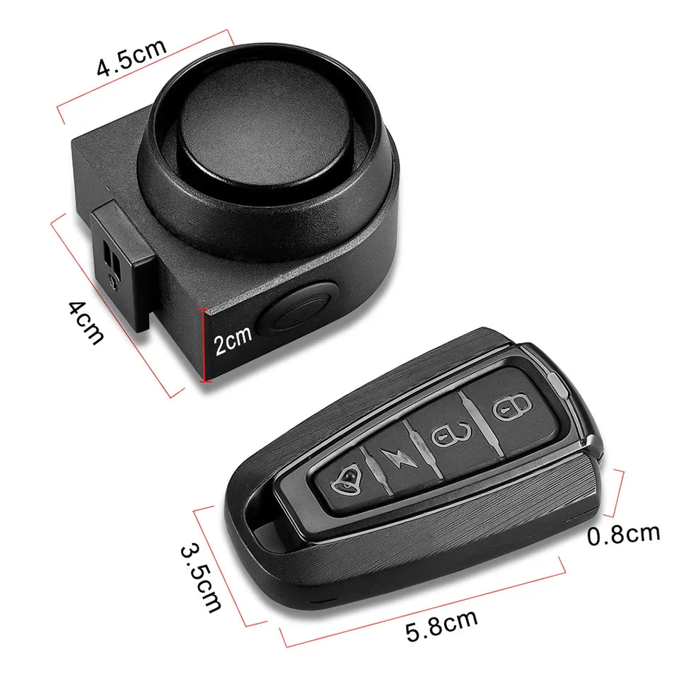 WSDCAM Bicycle Alarm – Waterproof Vibration Alarm with USB Charging & Remote Control, 110 dB Security for Bike & Motorcycle