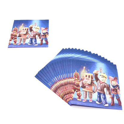 Hot Roblox Theme Party Tablecloth – 108×180cm Disposable Birthday Party Supplies for Boys, Party Decorations & Tableware