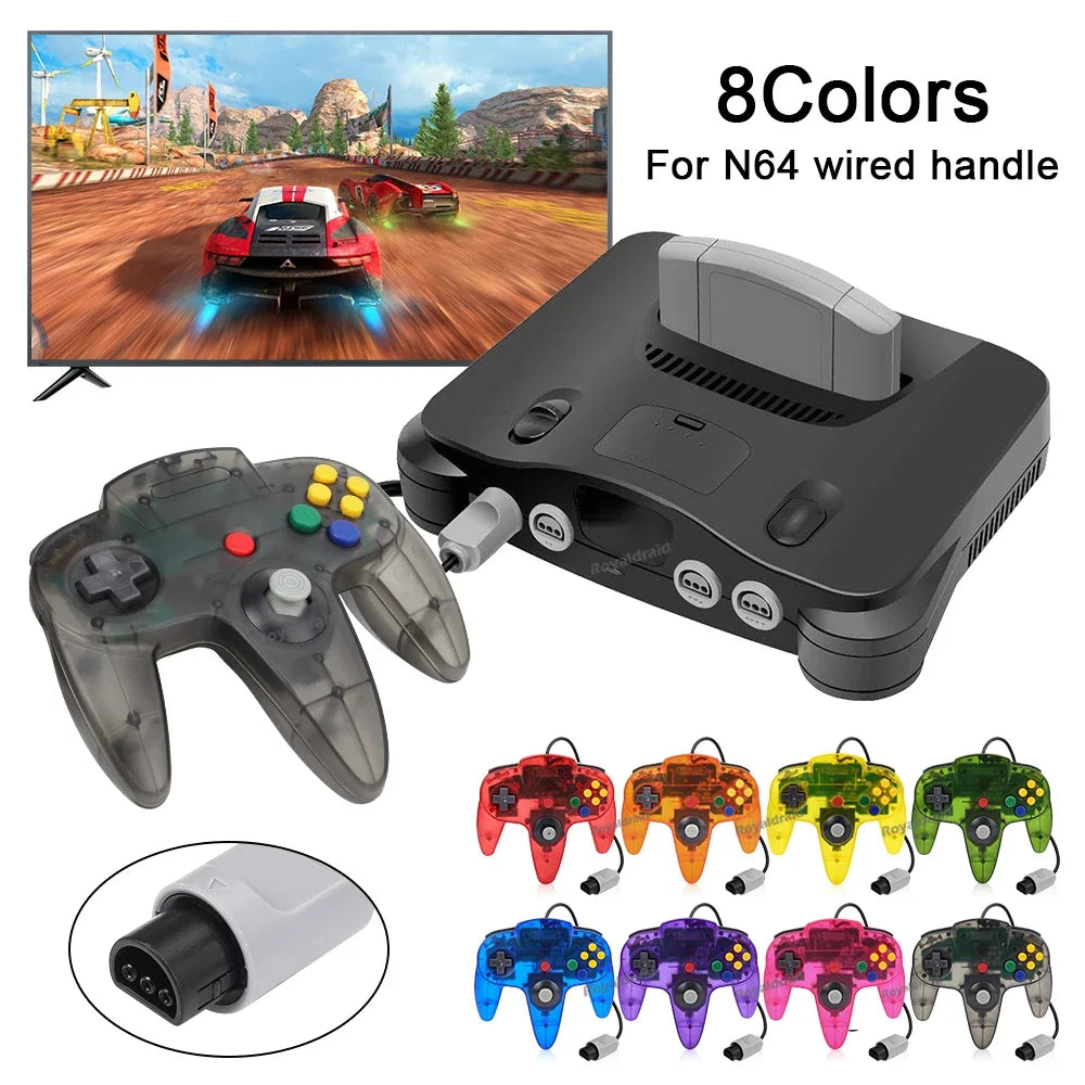 Wired Transparent N64 Gamepad Controller – Joystick for Nintendo 64 Console Accessories