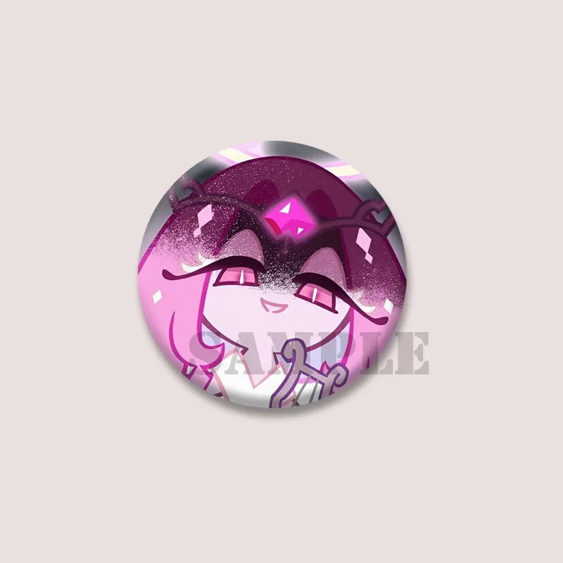 Cute Cartoon Game CRK Eternal Sugar Cookie Coin Brooch – Button Pins for Backpack, Hat, Clothes & Gifts
