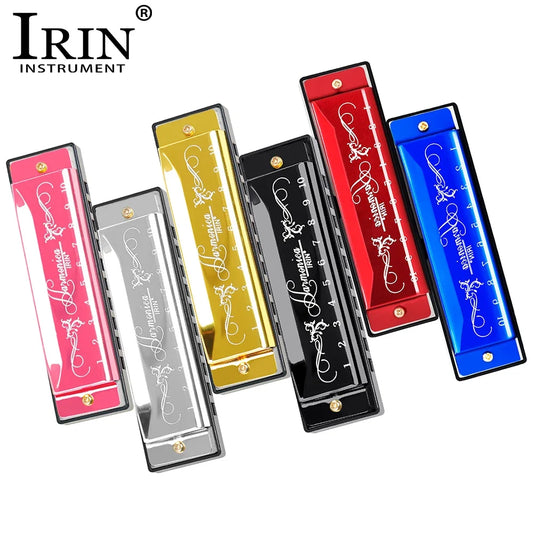 IRIN 10 Hole C Key Harmonica - Colorful Beginner Woodwind Instrument for Music Learning & Performance